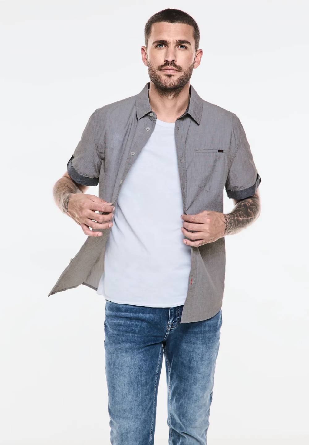 Street One Melange Hemd aus Baumwolle