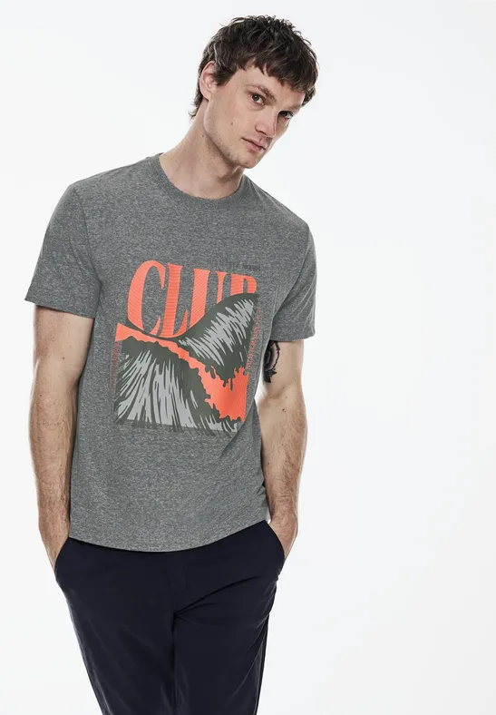 Street One Melange T-Shirt Mit Print