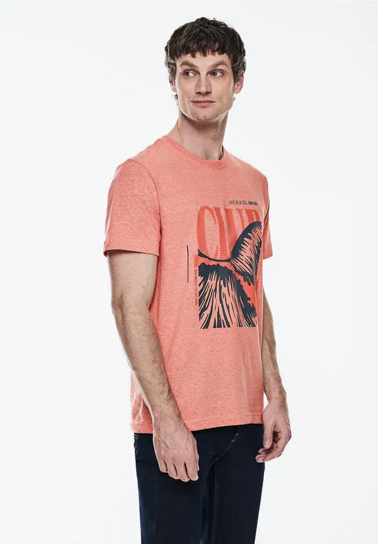 Street One Melange T-Shirt Mit Print