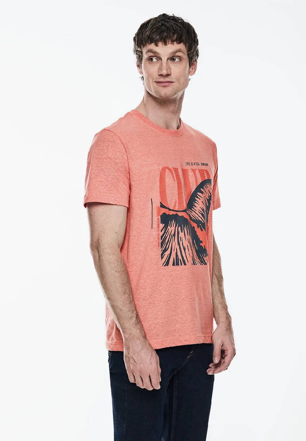 Street One Melange T-Shirt mit Print