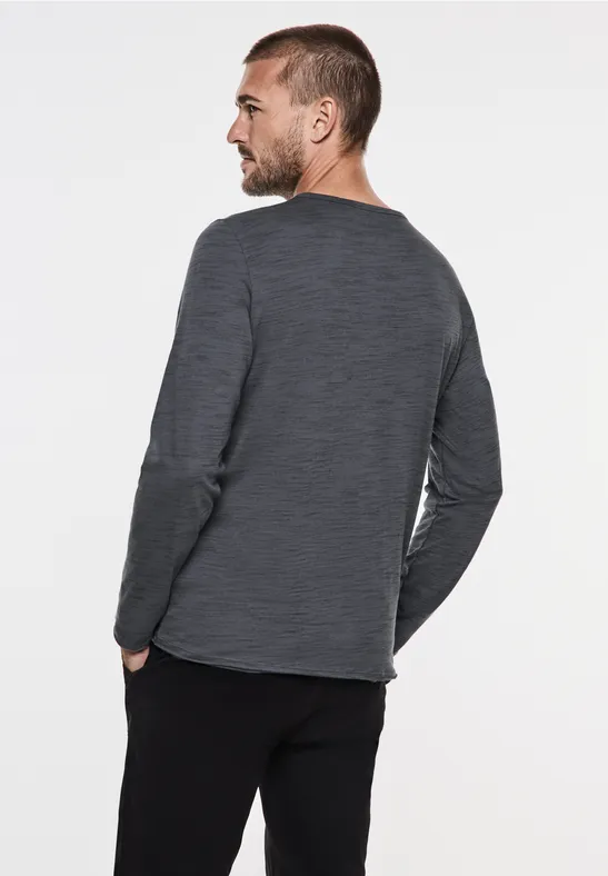 Street One Melange V-Neck Longsleeve