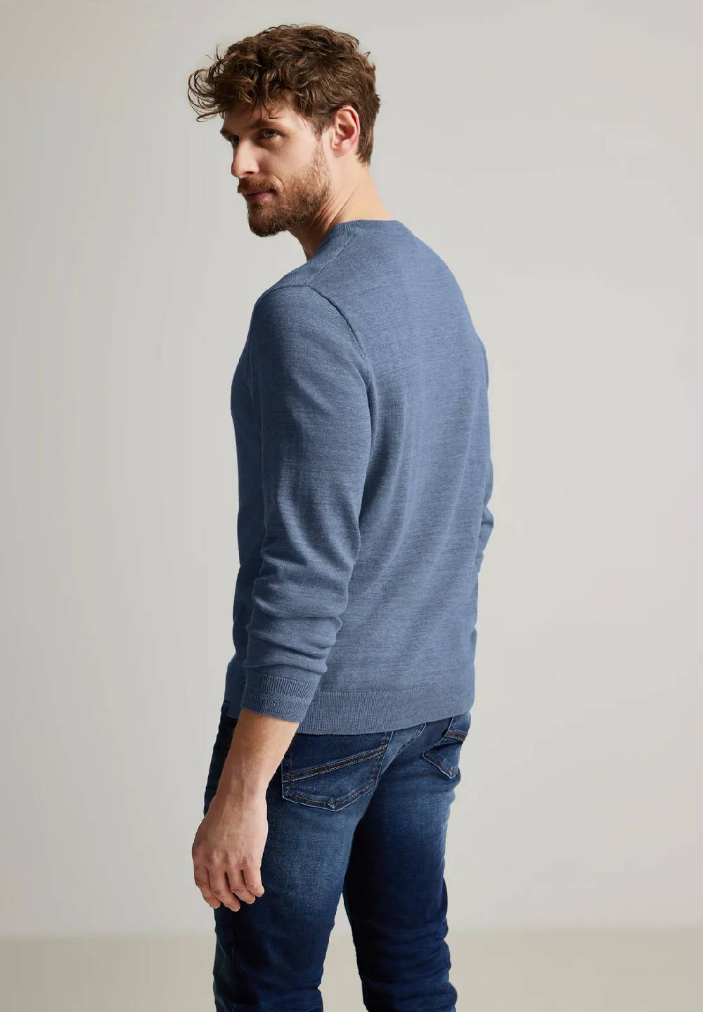 Street One Melange V-Neck Pullover