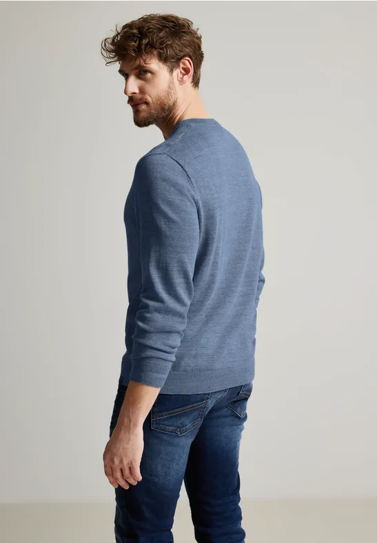 Street One Melange V-Neck Pullover
