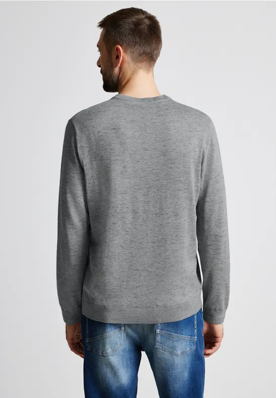 Street One Melange V-Neck Pullover