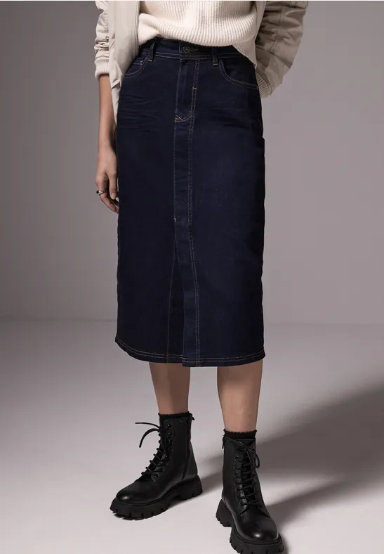 Street One Midi-Jeansrock