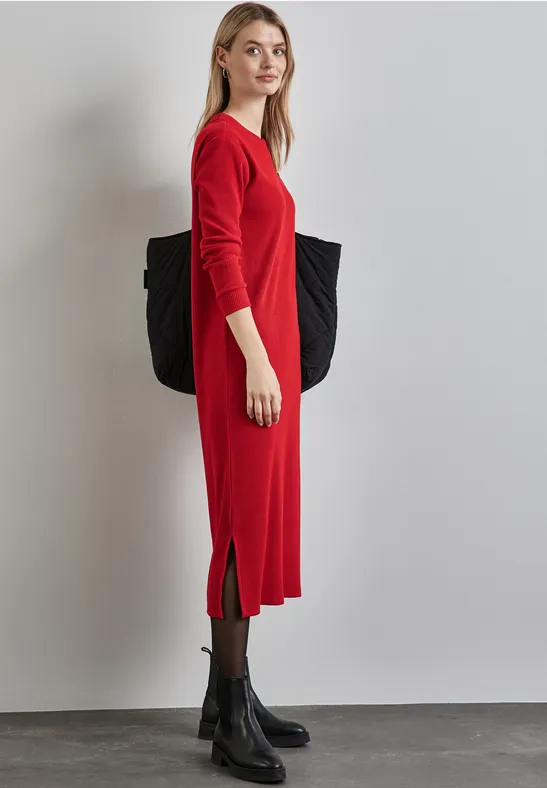 Street One Midi-Kleid In Ripp-Struktur