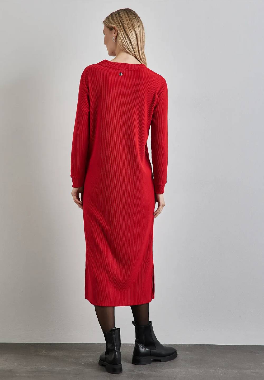 Street One Midi-Kleid In Ripp-Struktur