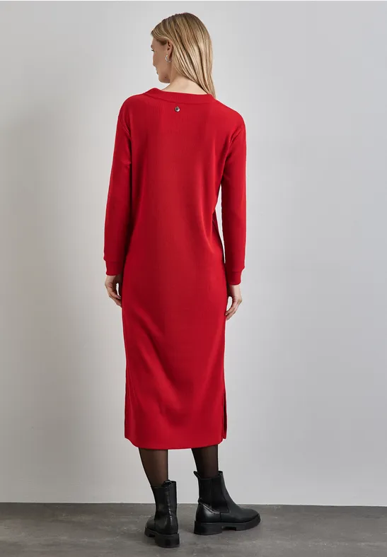 Street One Midi-Kleid In Ripp-Struktur