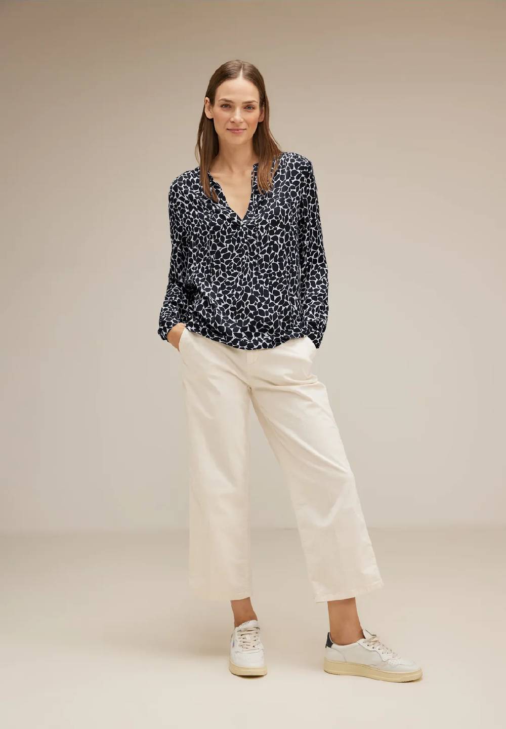 Street One Minimalmuster Satin Bluse