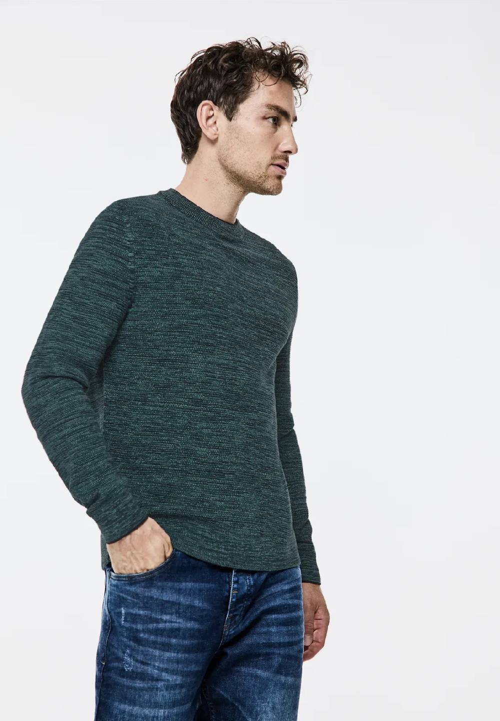 Street One Mouliné Pullover In Melange