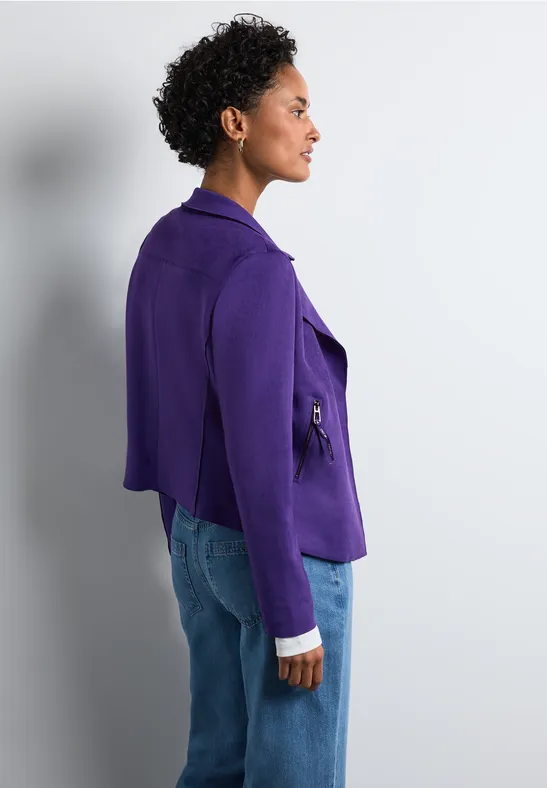 Street One Offene Velours-Look Jacke