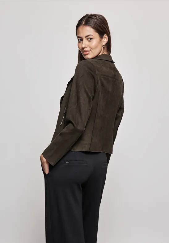 Street One Offene Velours-Look Jacke