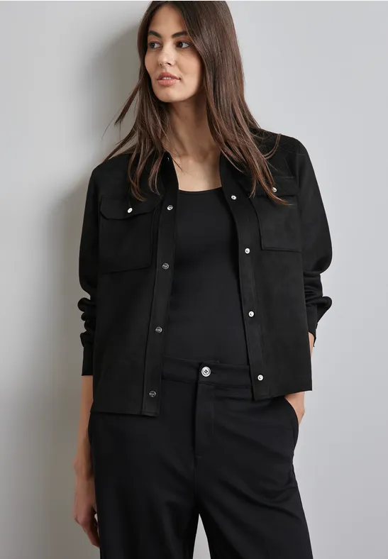Street One Overshirt Im Velours-Look