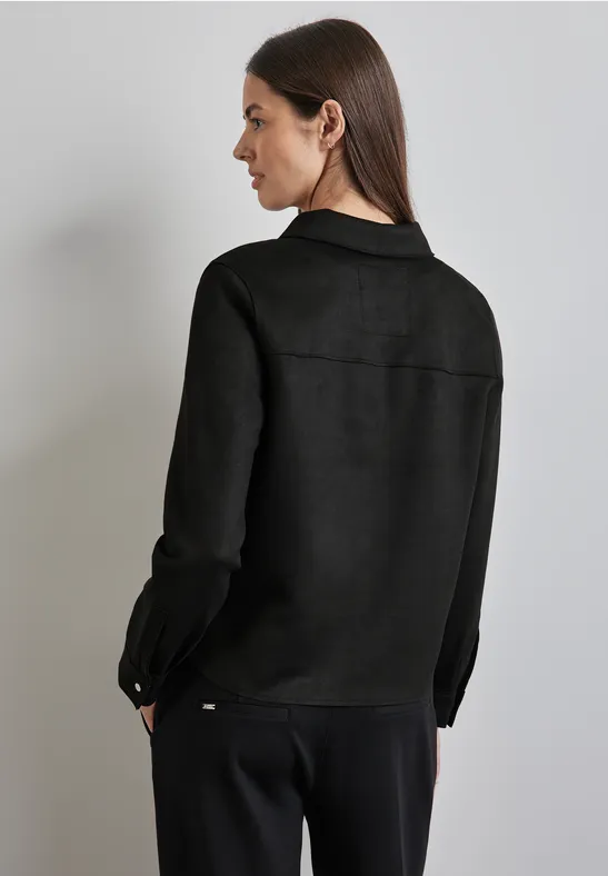 Street One Overshirt Im Velours-Look