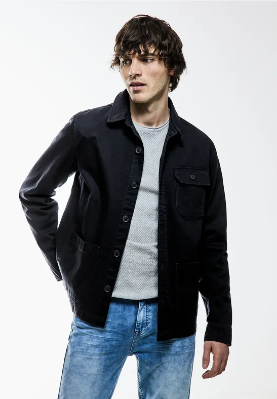 Street One Overshirt In Washed Optik