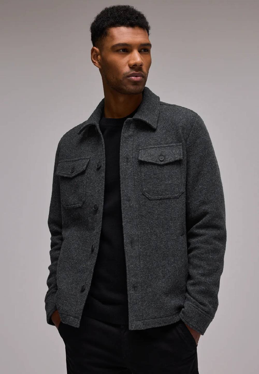 Street One Overshirt in Woll-Optik