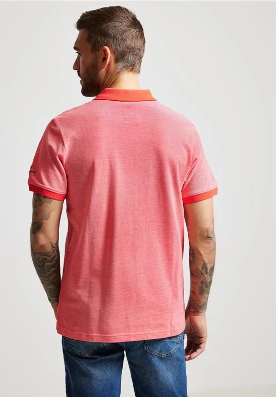 Street One Oxford Polo Mit Brustprint