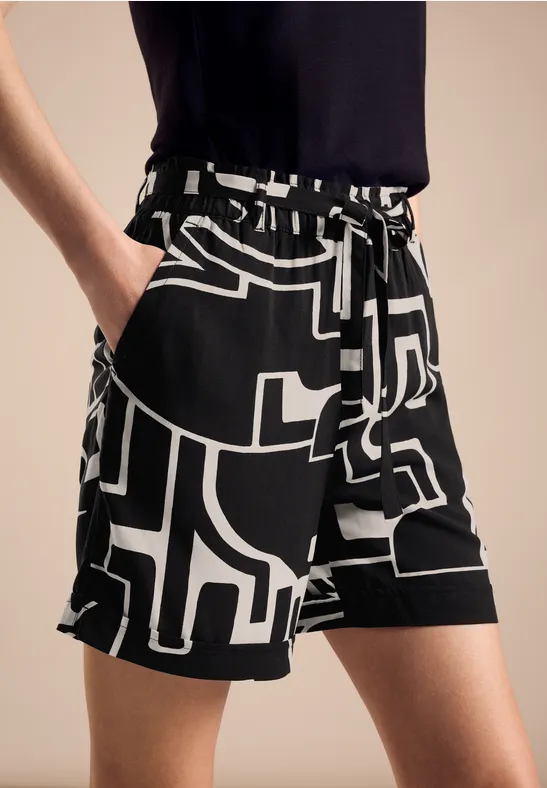 Street One Paperbag Shorts Mit Print