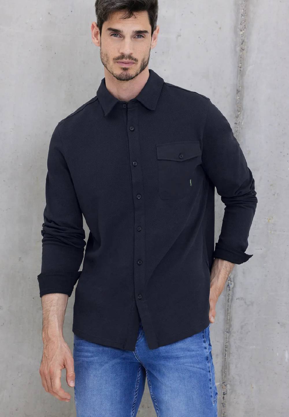 Street One Piqué Langarmhemd