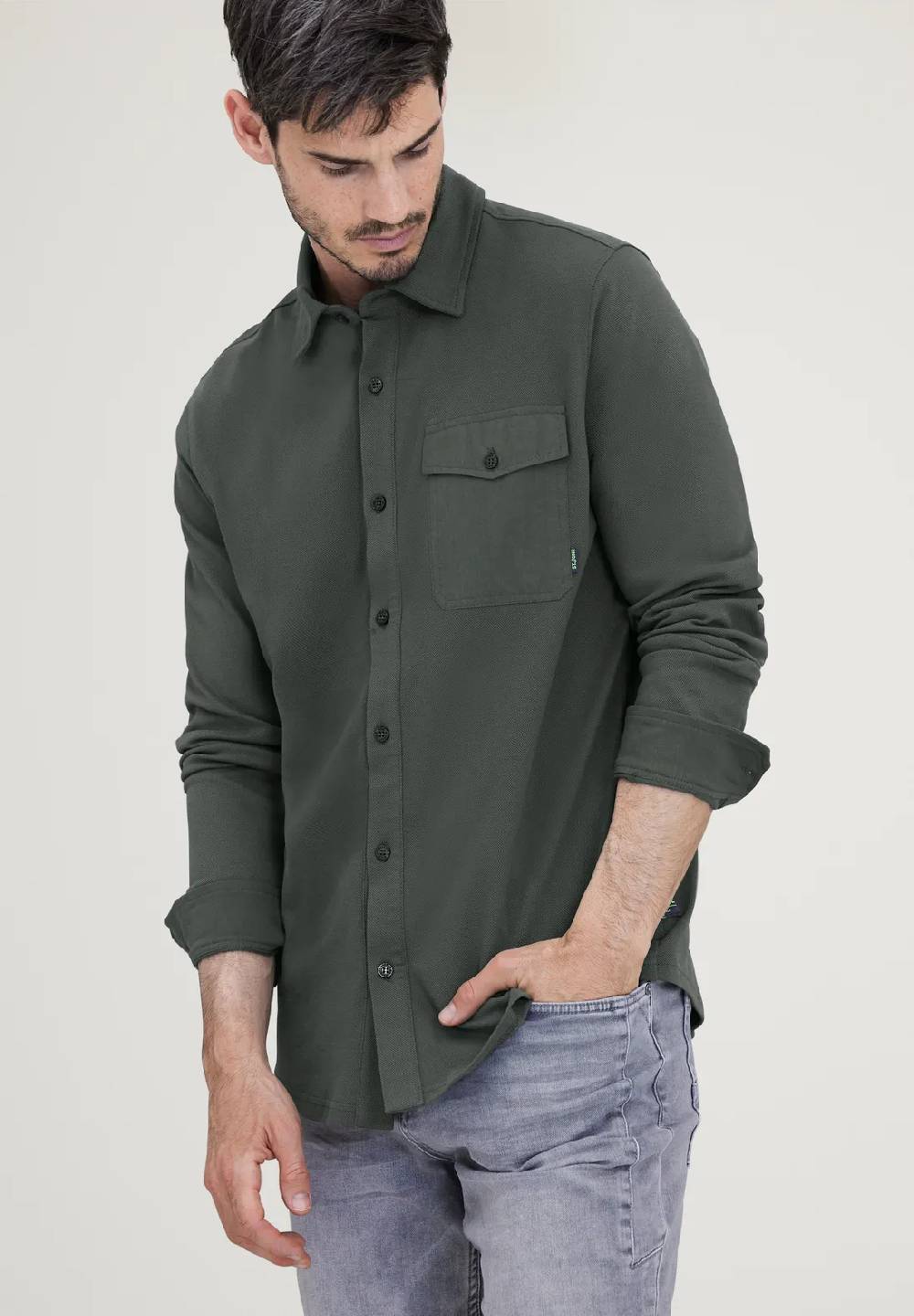 Street One Piqué Langarmhemd