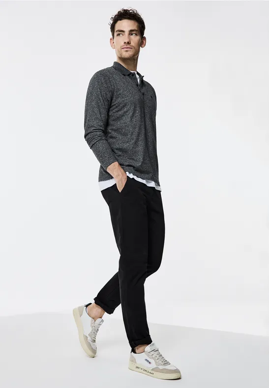 Street One Pique-Langarmpolo