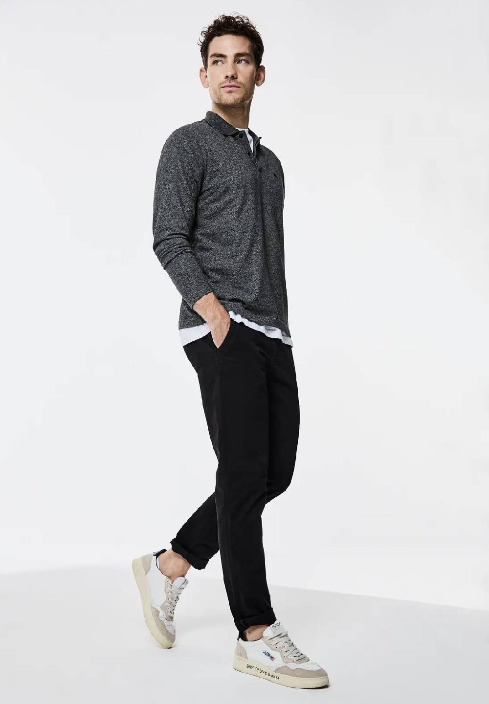 Street One Pique-Langarmpolo