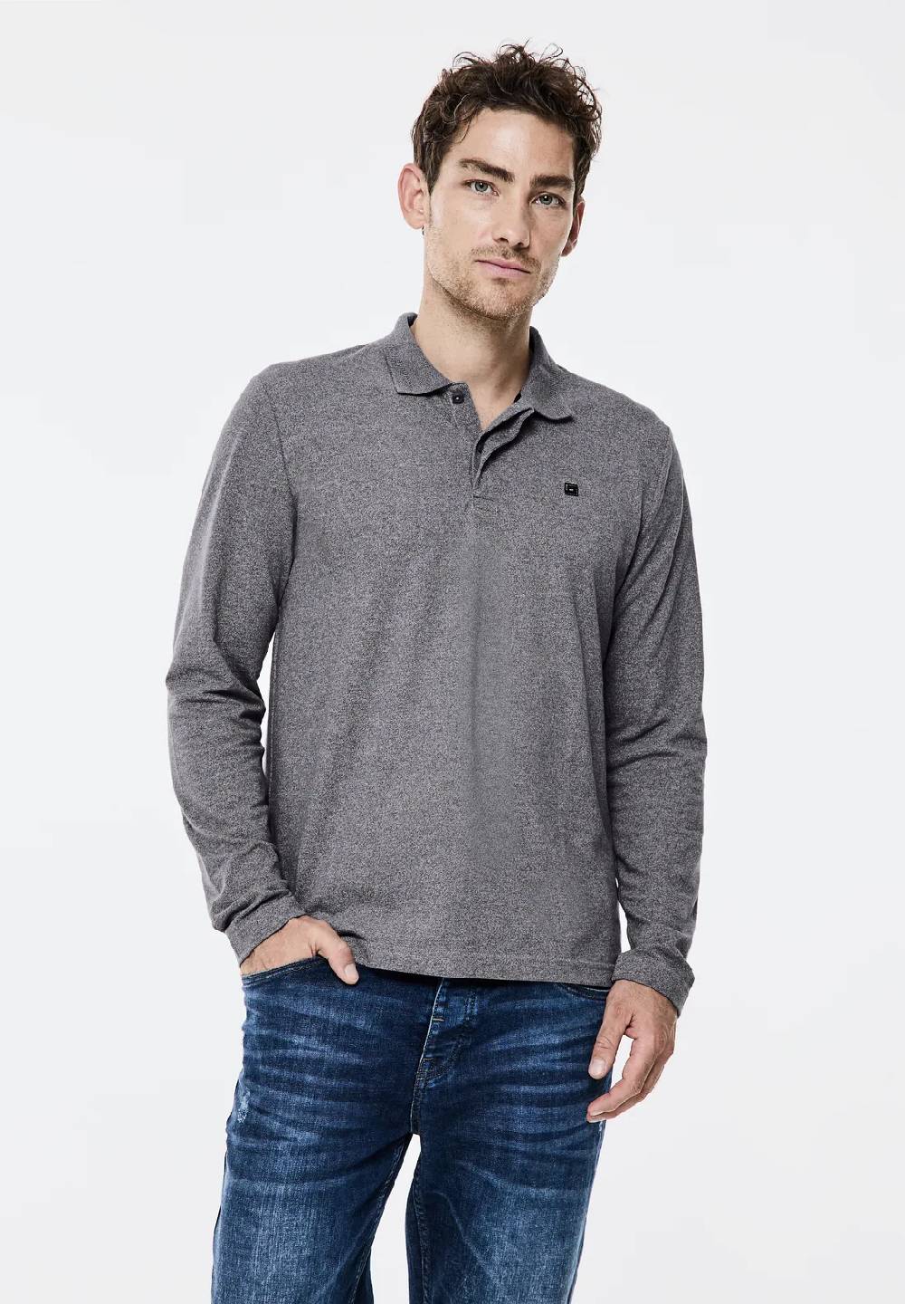 Street One Pique-Langarmpolo