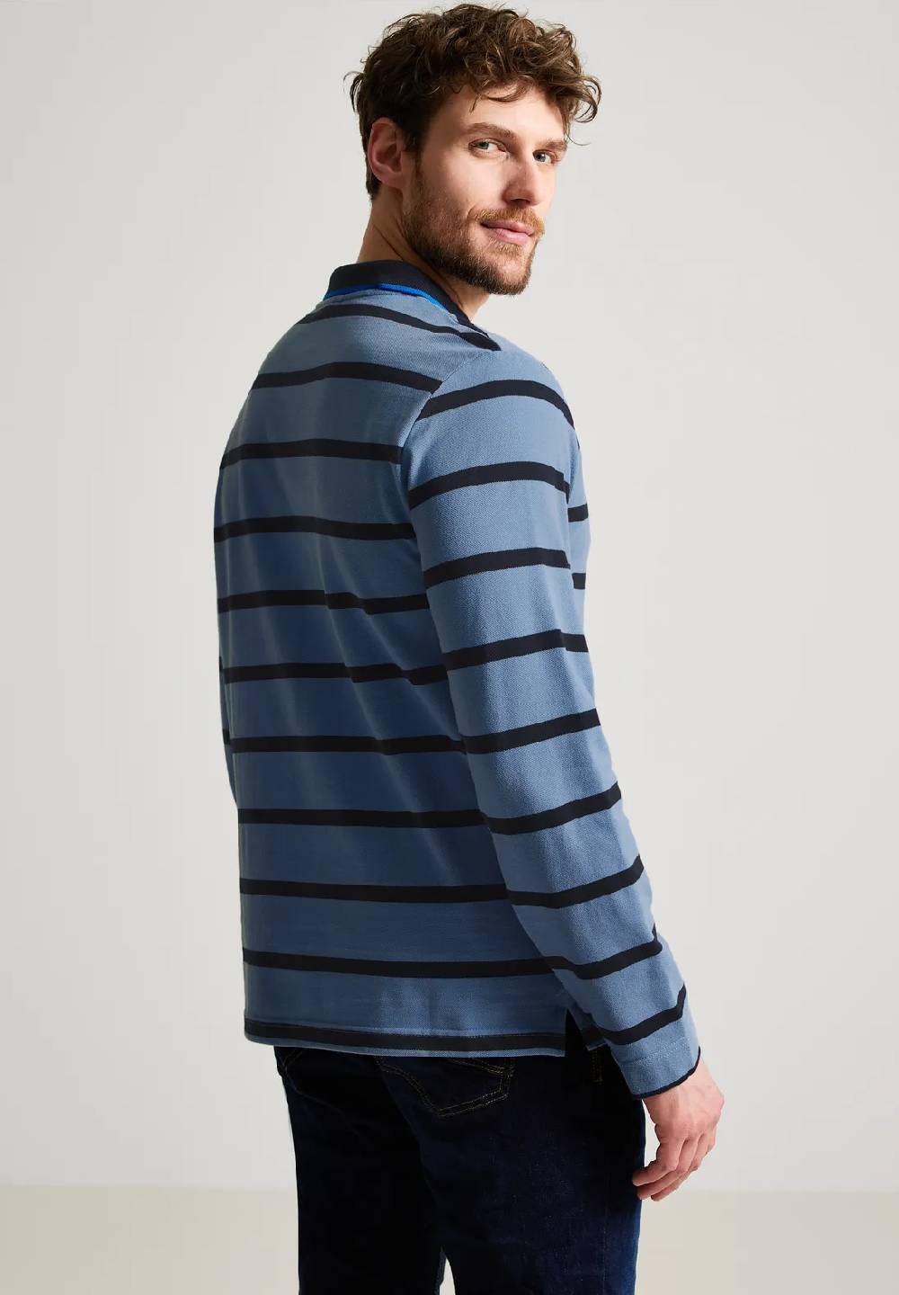 Street One Piqué Langarmpoloshirt