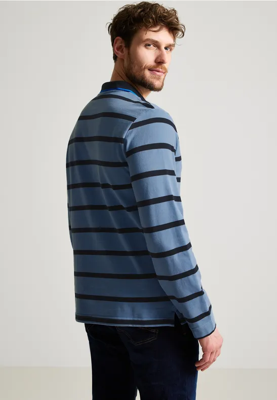 Street One Piqué Langarmpoloshirt