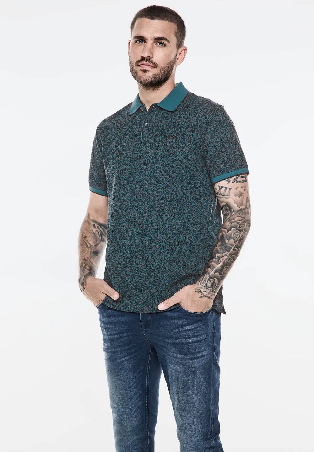 Street One Piquée Poloshirt mit Print