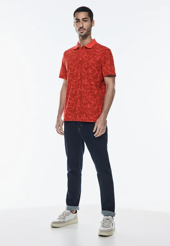 Street One Piquée Print Poloshirt
