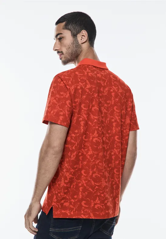 Street One Piquée Print Poloshirt