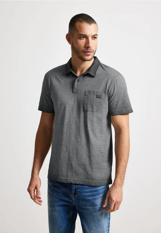 Street One Poloshirt In Garment Dye