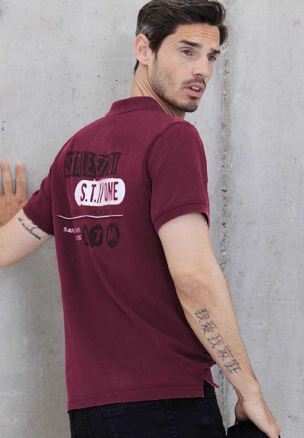 Street One Poloshirt In Washed Optik