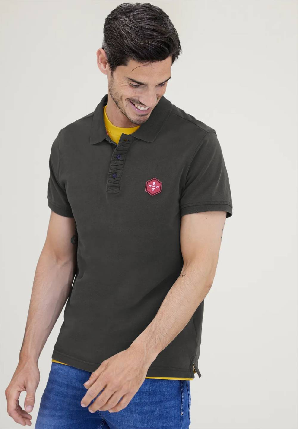 Street One Poloshirt in Washed Optik