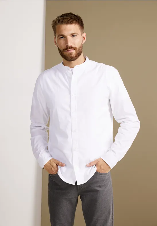 Street One Popelinehemd Mit Stehkragen