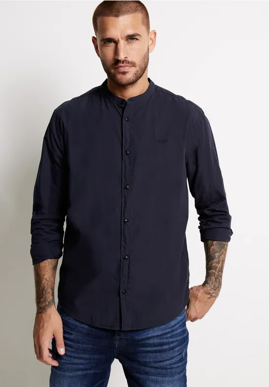 Street One Popelinehemd Mit Stehkragen