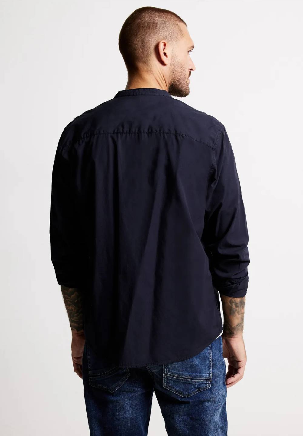 Street One Popelinehemd Mit Stehkragen