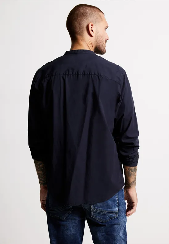 Street One Popelinehemd Mit Stehkragen