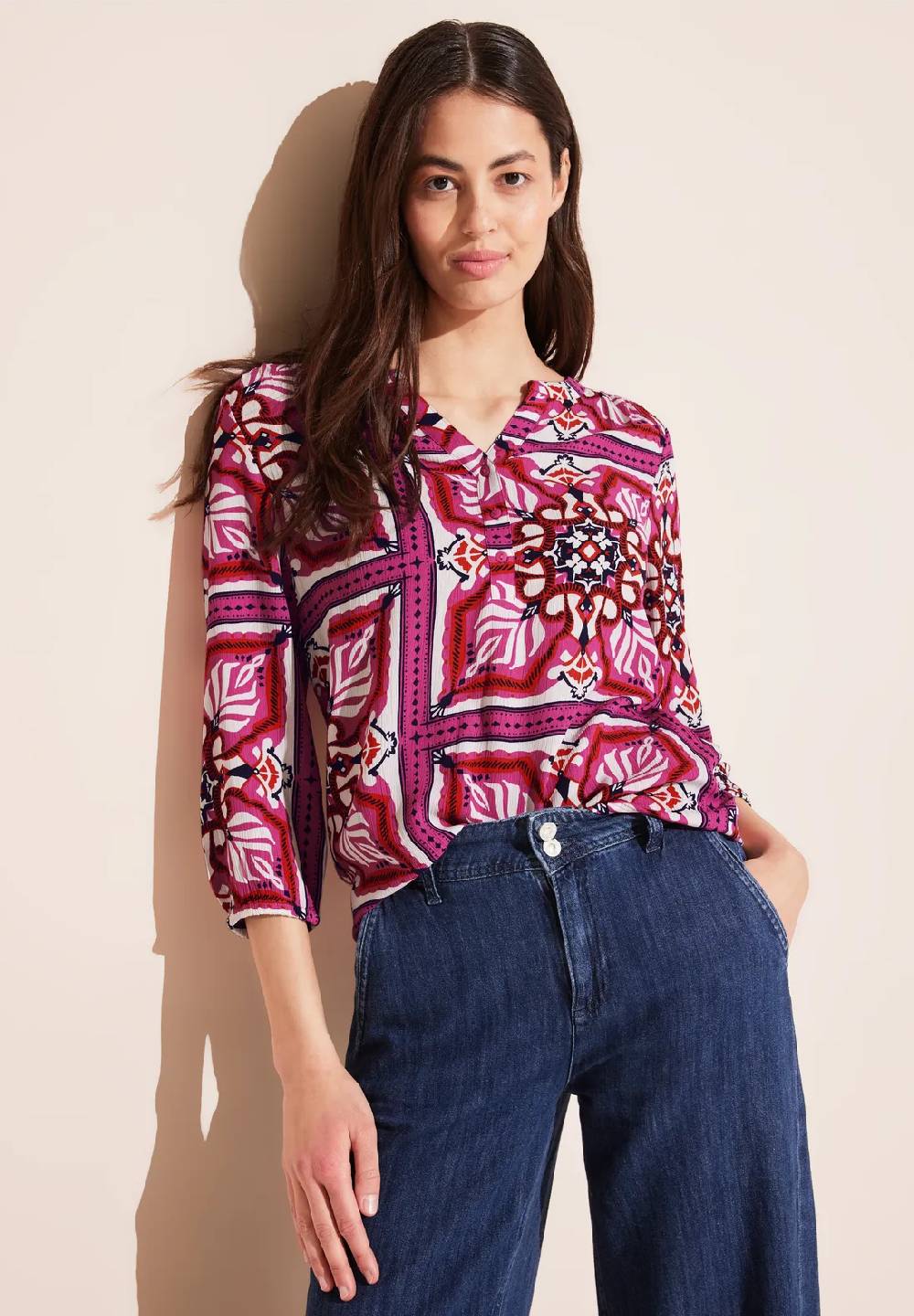 Street One Print 3/4 Arm T-Shirt