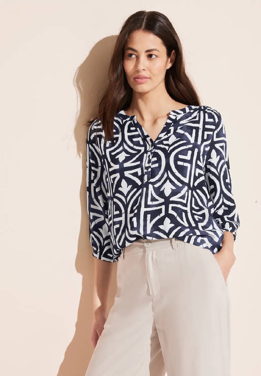 Street One Print 3/4 Arm T-Shirt