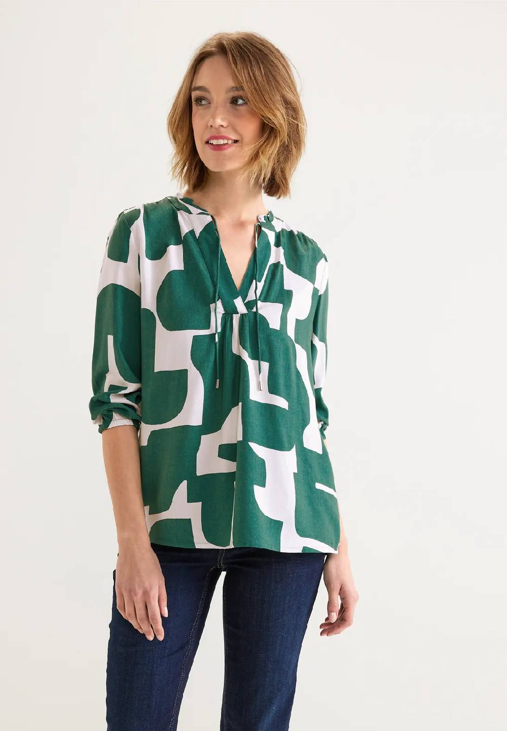 Street One Print Bluse mit 3/4 Ärmel