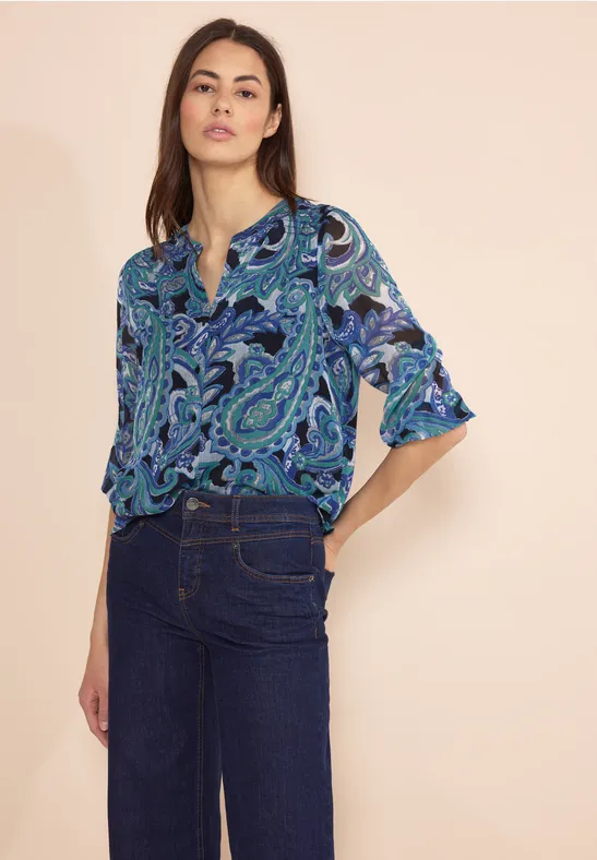 Street One Print Chiffonbluse