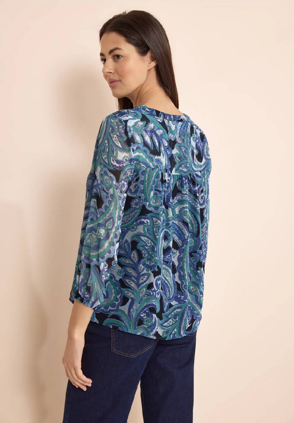 Street One Print Chiffonbluse