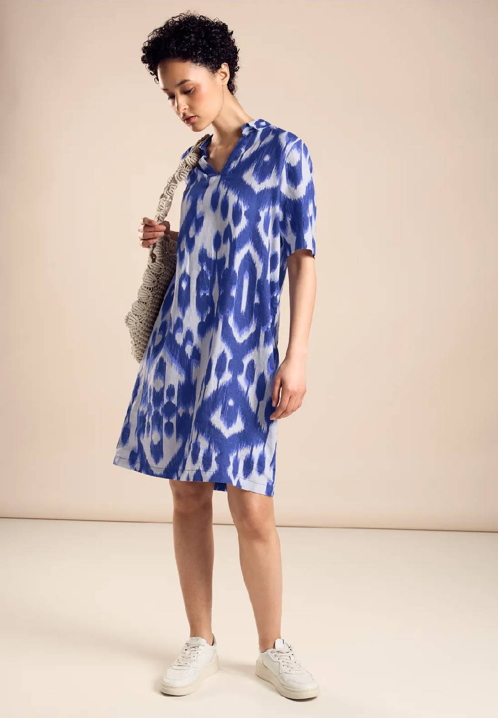 Street One Print Leinen Kleid