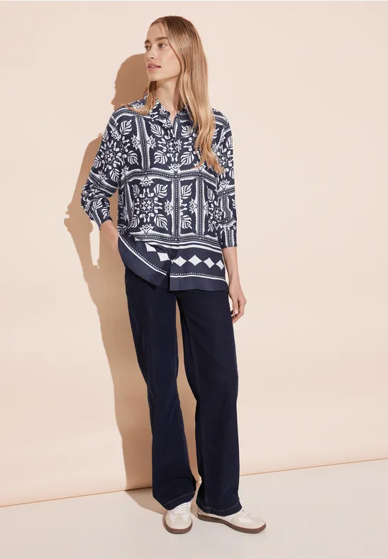 Street One Print Satin Bluse