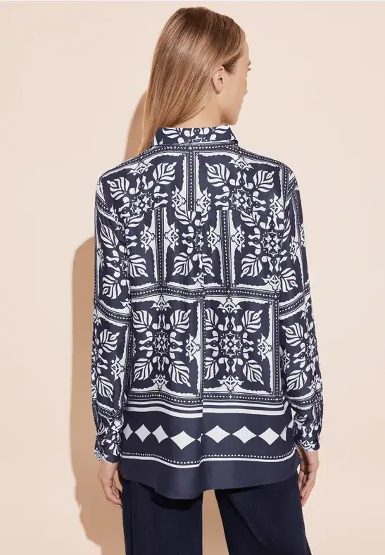 Street One Print Satin Bluse