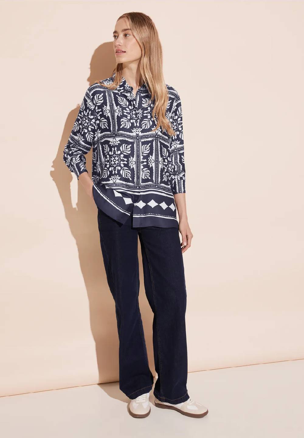 Street One Print Satin Bluse