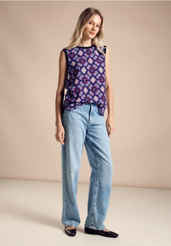 Street One Print Top Im Materialmix