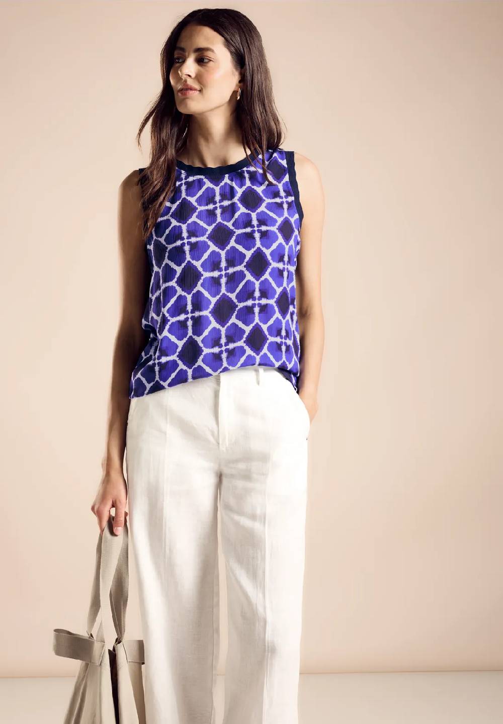 Street One Print Top im Materialmix